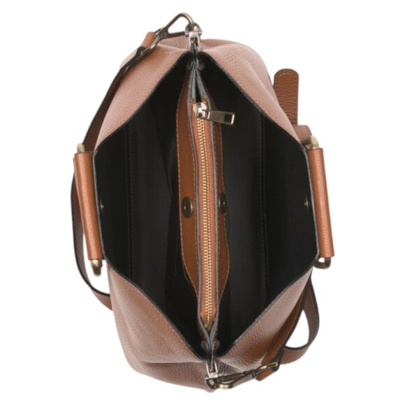 ISADORA Made In Italy Leather Satchel With Square Carry Handles - Picture 2 of 4